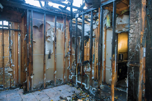 Professional Fire Damage Repair technician working in Twin Rivers, NJ